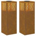 vidaXL Solárne LED svetlo na chodník 2 ks Teplá biela 18 x 18 x 50 cm