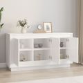 vidaXL Komoda lesklá biela 102x35x55 cm spracované drevo