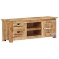 vidaXL TV skrinka 110x30x40 cm surové mangovníkové drevo