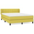 vidaXL Boxspring posteľ s matracom zelená 140x190 cm látka