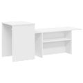 vidaXL Konzolový stôl Biela 91,5 x 35 x 38,5 cm Kompozitné drevo