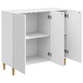 vidaXL Servírovacia skriňa Biela s vysokým leskom 89 x 34,5 x 80 cm