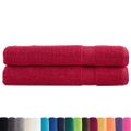 vidaXL Prémiové uteráky SOLUND 2 ks červené 100x200cm 600 g/m2