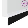 vidaXL Kefkové tesnenia na dvere s montážou na skrutky 12 ks 100 cm