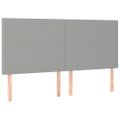 vidaXL Čelo postele svetlosivé 180x5x118/128 cm látkové