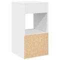 vidaXL Nočné skrinky so zásuvkou 2 ks biele 35x34x66,5 cm