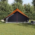 vidaXL Rodinný stan so strechou Šedá a oranžová 315 x 286 x 200 cm