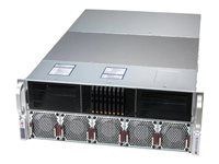 Supermicro GPU SuperServer 422GA-NRT-01-G2 - Server - inštalovateľný do racku 4U - 2 x Xeon 6900 Series 6960P / až 3.9 GHz - RAM 1 TB - NVMe - vymeniteľný za chodu 2.5" / EDSFF E3.S zásuvka(y) - SSD 2 x 3.84 TB - NVMe, SSD 960 GB - RTX PRO 6000 Blackwell - 10 Gigabit Ethernet - žiadny OS - monitor: žiadny - čierna predná časť, strieborná konštrukcia