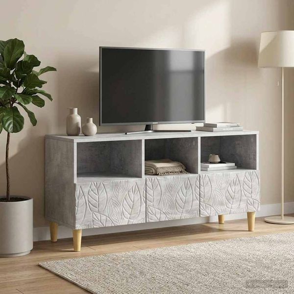 vidaXL TV skrinka 102 x 34,5 x 50 cm Betónovo sivá Kompozitné drevo
