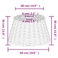 vidaXL Tienidlo na stropnú lampu biele Ø50x30 cm prútené