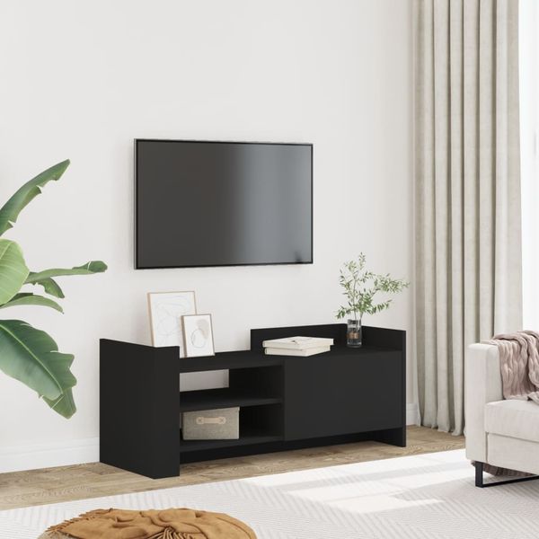 vidaXL TV skrinka čierna 100x35x40 cm spracované drevo