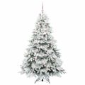 vidaXL Umelý vianočný stromček s 300 LED-i Biela 180 cm PE a PVC