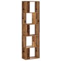 vidaXL Knižnica 5 políc staré drevo 45x23,5x162,5 cm kompozitné drevo