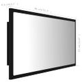 vidaXL LED kúpeľňové zrkadlo čierne 90x8,5x37 cm akryl