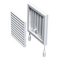 Mriežka VENTS MV 100Rs 154x154mm s reguláciou