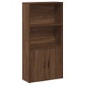 vidaXL Knižnica hnedý dub 60x24x120 cm kompozitné drevo