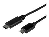 0,5m - M/M - Thunderbolt 3 Compatible - Micro USB Cord -USB Type C to Micro USB Cable (USB2CUB50CM) - USB kábel - USB-C (M) na Micro USB typ B (M) - USB 2.0 - 50 cm - čierna