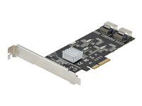 Windows/macOS/Linux (8P6G-PCIE-SATA-CARD) - Radič úložiska - SATA 6Gb/s / SAS 6Gb/s - nízky profil - PCIe 2.0 x4 - čierna