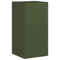 VidaXL kvetináč Olive Green 40x40x80 cm Oceľ valcovaná za studena