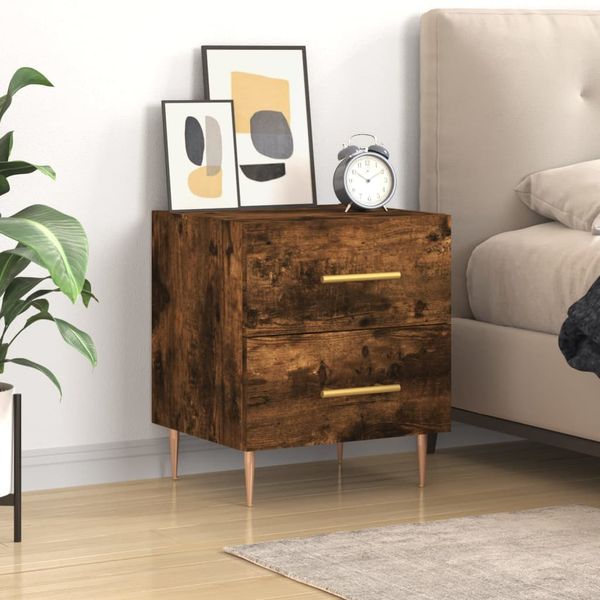vidaXL Nočný stolík dymový dub 40x35x47,5 cm kompozitné drevo