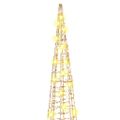 vidaXL Vianočný stromček 3 ks 90 LED Teplá biela 20 x 20 x 80 cm PET