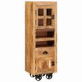 vidaXL Highboard so zásuvkou Hnedá 40 x 30 x 120,5 cm mangový masív