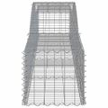 vidaXL Oblúkový gabionový kôš 2 ks 400x50x40/60 cm pozinkované železo