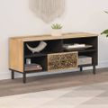 vidaXL TV skrinka 100x33x46 cm, mangový masív