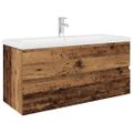 VidaXL drezová skrinka so vstavaným umývadlom a batériou Old Wood