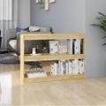 vidaXL Knižnica/deliaca stena 100x30x71,5 cm, borovicový masív
