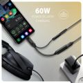 AXAGON ADA-HCPD, USB-C na 3.5mm jack - Hi-Res DAC audio adaptér, 384kHz/32bit, stereo, PD 60W 3A Adaptér, zvuková karta, USB-C 2.0 na 3,5mm jack + USB-C, DAC prevodník, 384kHz/32bit, 10cm, PD 60W, čierny