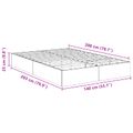vidaXL Otomanový posteľný rám s úložiskom Betónovo Sivá 140 x 200 cm