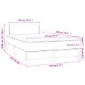 vidaXL Posteľ boxsping s matracom a LED sivohnedá 120x200 cm látka