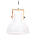 vidaXL Industriálna závesná lampa 25 W biela 40 cm okrúhla E27