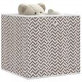 vidaXL skladacie úložné boxy 10 ks hnedá 32x32x32 cm Netkaná textília