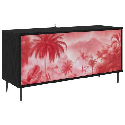 vidaXL TV skrinka AACHEN 102 x 33 x 51 cm Čierny dub Kompozitné drevo