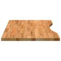 vidaXL Stolová doska bledohnedá 80x60x2,5 cm dubový masív obdĺžnikový