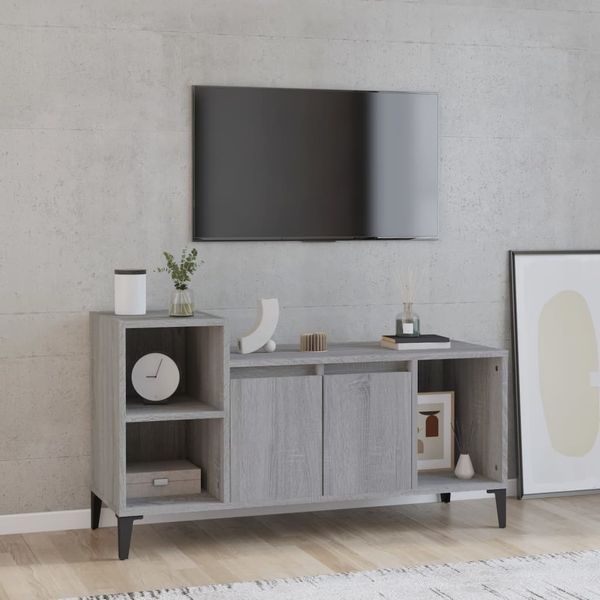vidaXL TV skrinka sivý dub sonoma 100x35x55 cm spracované drevo