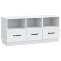vidaXL TV skrinka Biela 102 x 34,5 x 47 cm Kompozitné drevo