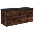 vidaXL Úložná lavička dymový dub 102x42x45 cm kompozitné drevo