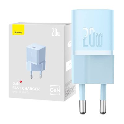 Mini nástenná nabíjačka Baseus GaN5 20 W (modrá)