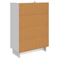 vidaXL Servírovacia skriňa Vysoký Lesklý Biely 66 x 34,5 x 95 cm