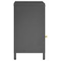 vidaXL Nočné stolíky 2 ks antracitové 40x30x54,5 cm oceľ a sklo