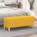 vidaXL Lavička bledožltá 100x35x41 cm látka