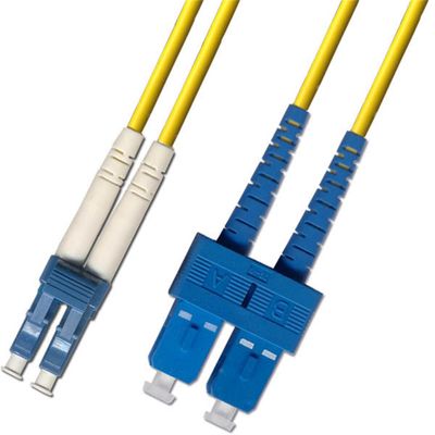 Optický patchkabel duplexný, LC-SC 9/125 um SM 0,5 m, OS2
