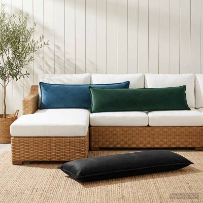 vidaXL Podložka s vankúšom HOUTEN Čierna 40 x 145 cm Zamat