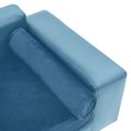 vidaXL Pohovka pre psa, tyrkysová 81x43x31 cm, plyš a umelá koža