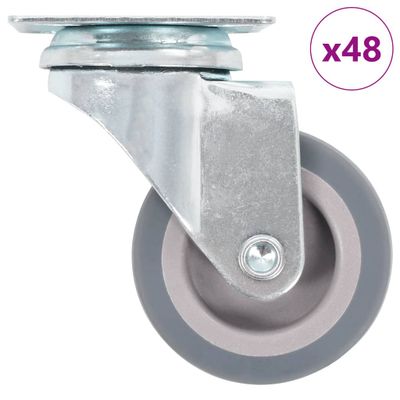 vidaXL Otočné kolieska 48 ks, 50 mm