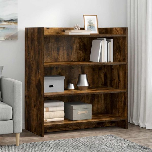 vidaXL Servírovacia skriňa Dymový dub 75 x 36 x 80 cm Kompozitné drevo