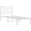 vidaXL Kovový rám postele s čelom biely 80x200 cm